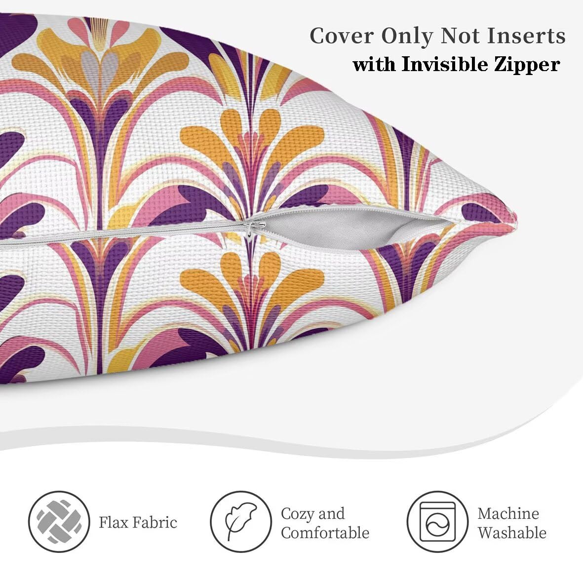 Impermeabili Cuscini per Divano Esterno Giardino Viola; Cuscini Grandi per divano 60x60cm Set di 4 Bohemia Cushion Covers Velluto Copricuscini Patio Decorativi Giardino Primavera Estate Regalo z-625