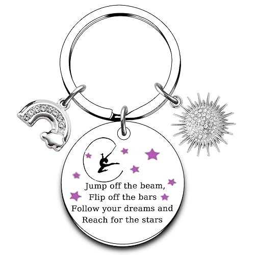 Gymnastics Gifts for Girls 10-12, Gymnastics Team Gifts Keychain, Gymnast