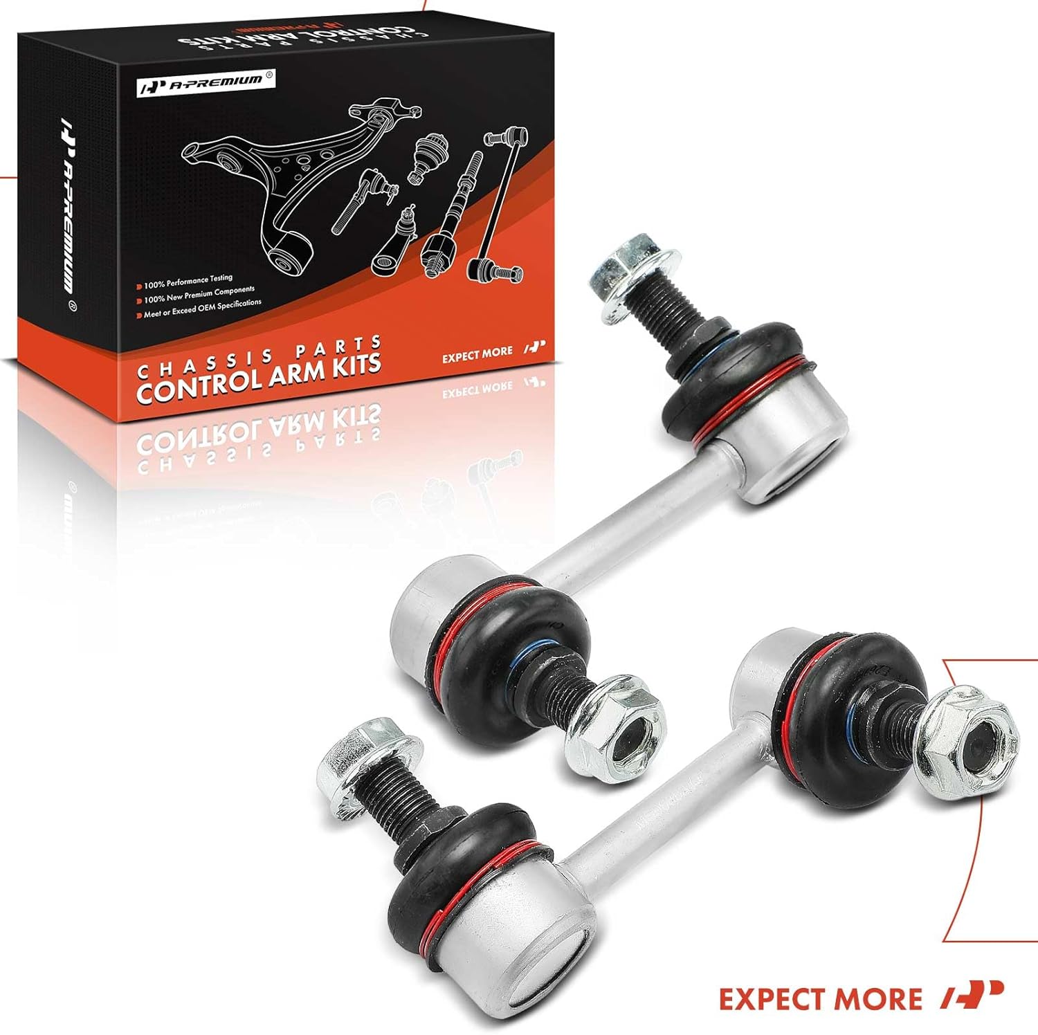 A-Premium 2 x Rear Sway Bar Links Stabilizer Bar Links, Compatible with Kia Sorento 2014-2015 & Hyundai Santa Fe 2013-2019, Santa Fe Sport 2013-2018, Santa Fe XL 2013-2019, AWD