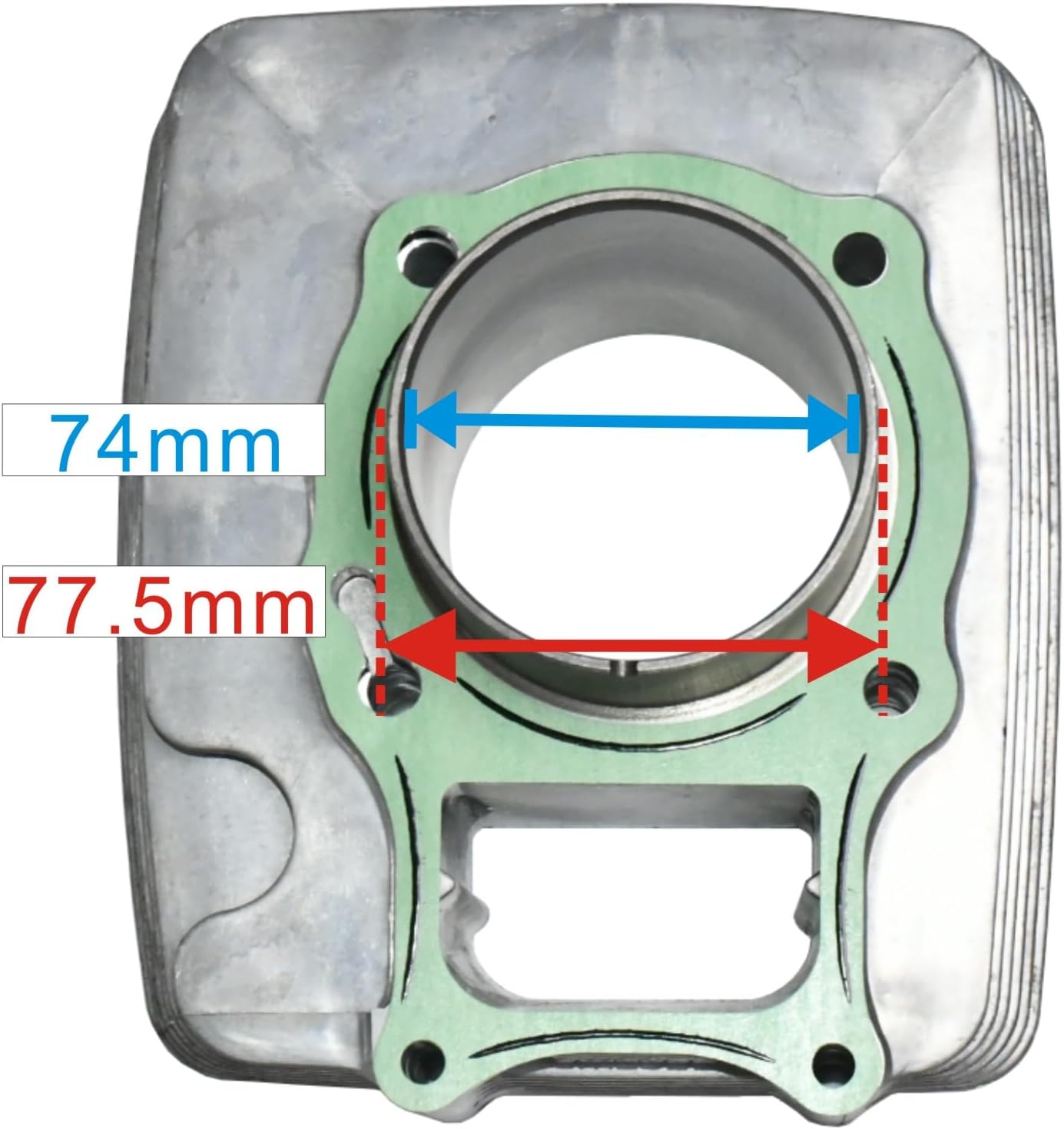 Tupo TRX250-74B Cylinder Kit 267cc Big Bore Compatible with Honda Recon 250 TRX250 Sportrax 250 2002-2024