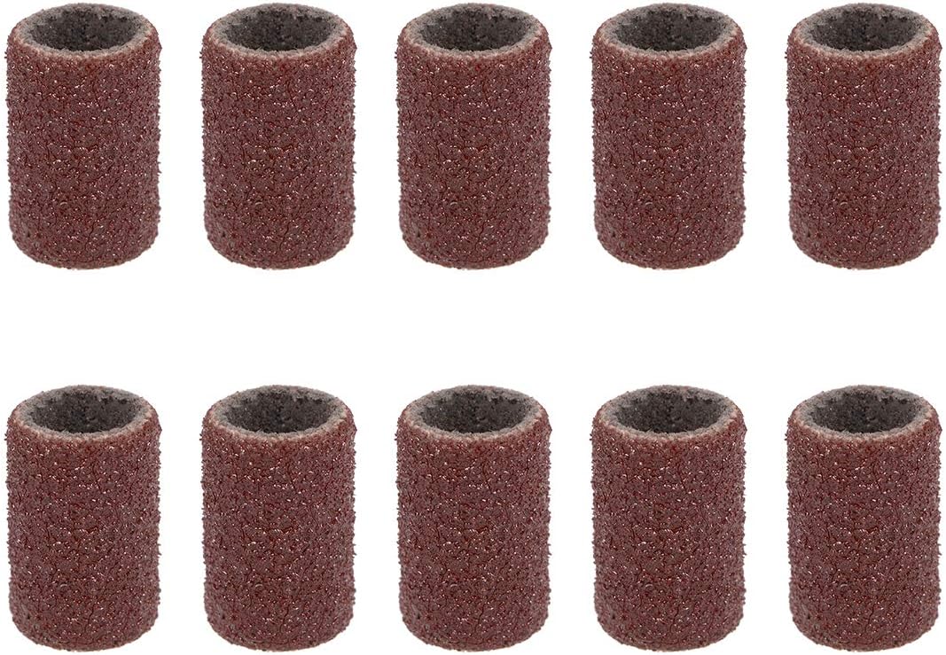 uxcell 1/4 Inch x 1/2 Inch Sanding Sleeves 320 Grits Sandpapers Band Drums 10 Pcs - - 