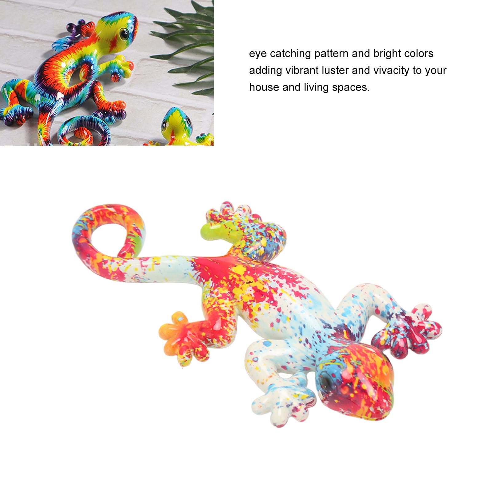 ZJchao Mexikanische Eidechse Wandskulptur – Gecko Aus Harz, Outdoor & Indoor Deko, 15 Cm