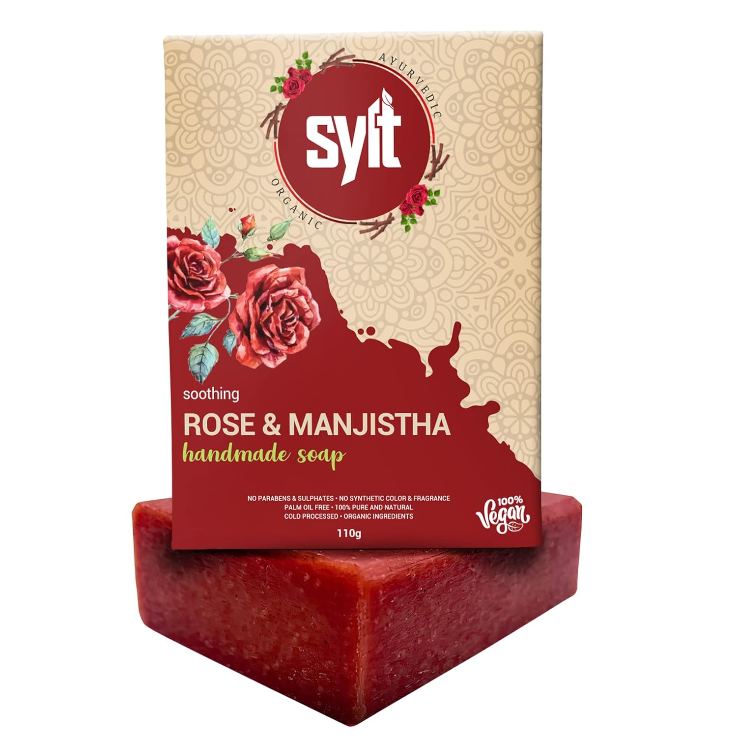 Buy Sylt Organic Rose & Manjistha Handmade Soaps for Bath Made with