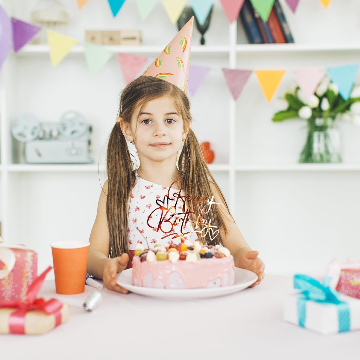 3-Pack Happy Birthday Acrylic Cake Toppers, DIY Cupcake Decorations for Party Cake Supplies for Kids and Adults