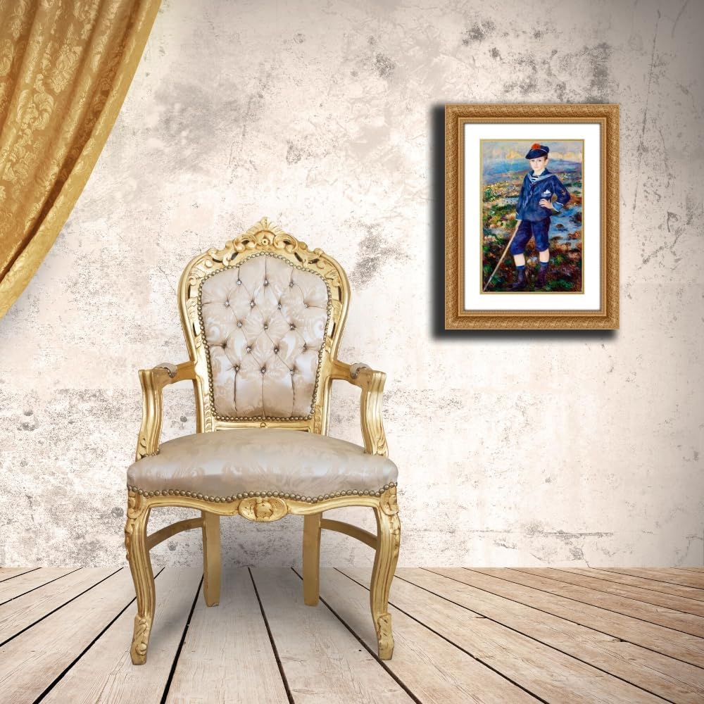 ArtDirect Sailor Boy Portrait of Robert Nunes 1883 Custom Framed Art Print Giclee Print or Canvas Options with Various Sizes and Customization by Renoir, Pierre-Auguste