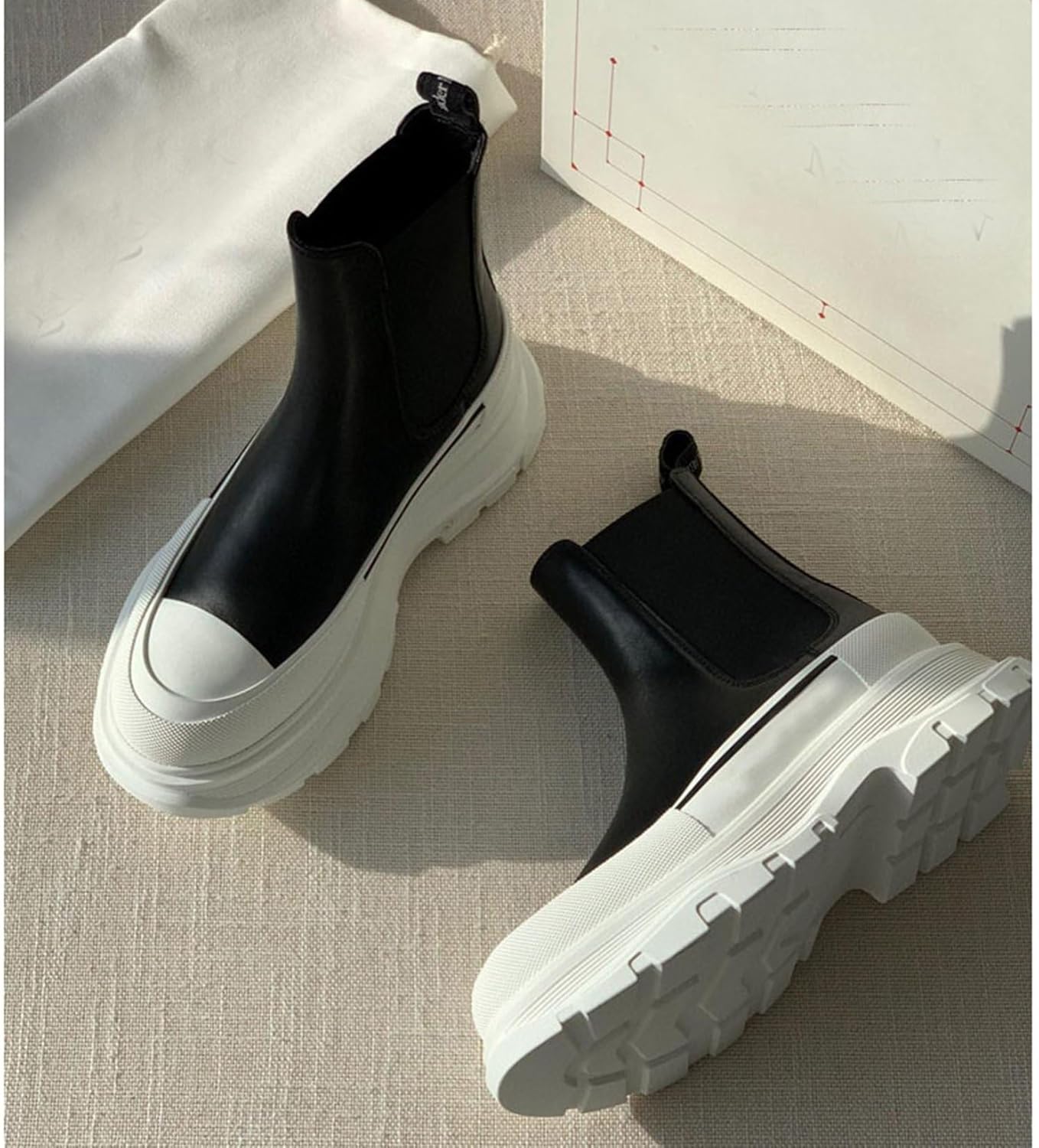 [WOOYOO] ショートブーツ 厚底 メンズ ワークブーツ 本革レザー ウォーキングシューズ 歩きやすい 秋靴 冬靴 保温 防水