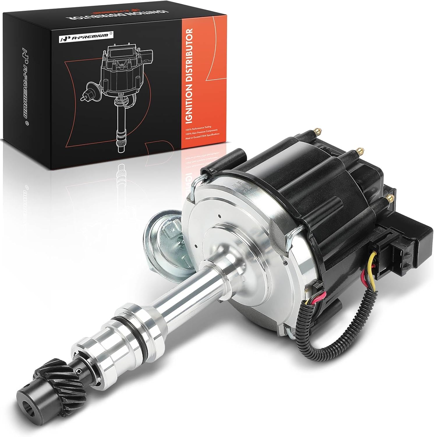 A-Premium Ignition Distributor with Cap and Rotor Compatible with Buick Regal, Apollo, Century, Electra, Estate Wagon, LeSabre, Riviera, Skylark & Chevy Caprice & Oldsmobile 98 & Pontiac Bonneville