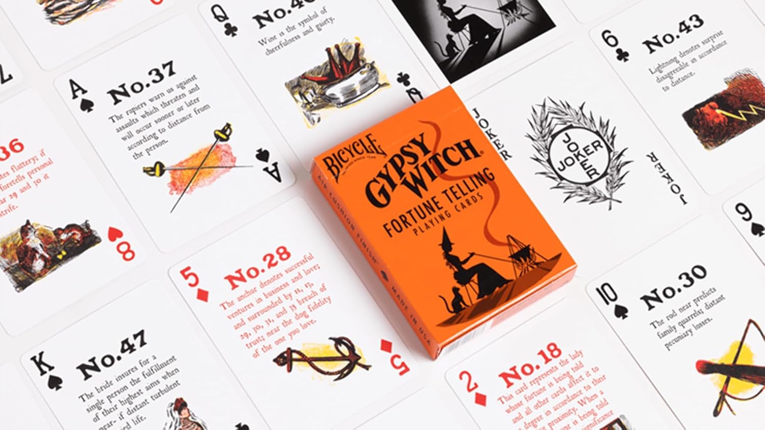 Murphy's Magic Supplies, Inc. Bicycle Gypsy Witch Playing Cards by US Playing Card, Great Gift for Card Collectors