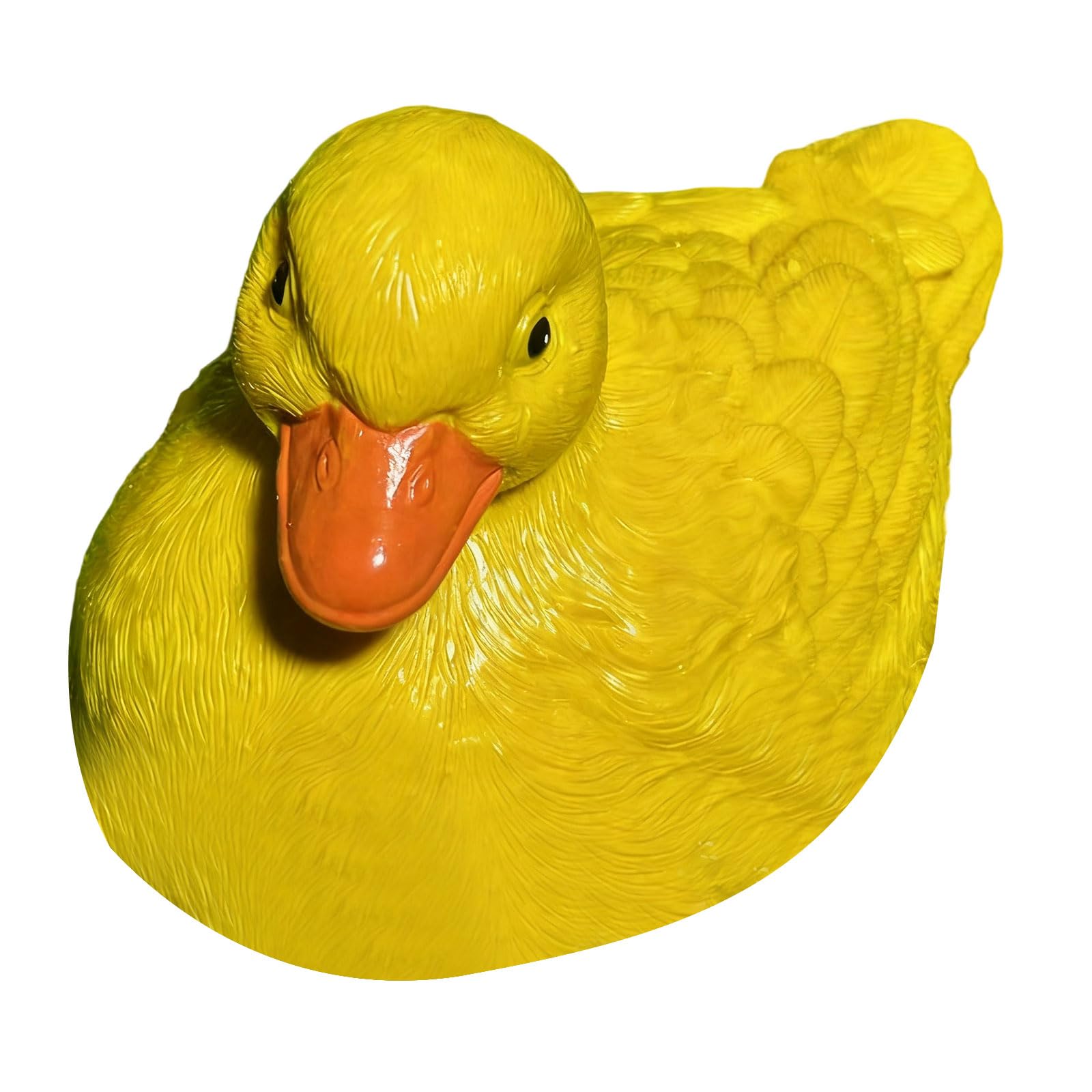 Hsioluted Resin Floating Ducks Statue Sculpture Realistic Decoration Weather Resistant Suitable for Pond Gardens Balconies Light Ducks
