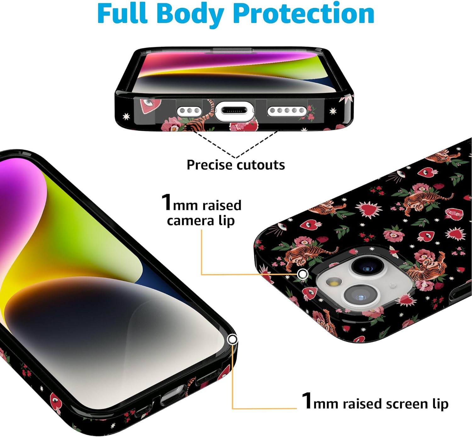 Casely iPhone 15 Case | Wild at Heart | Tiger | Compatible with MagSafe | Classic Ultra Thin Design