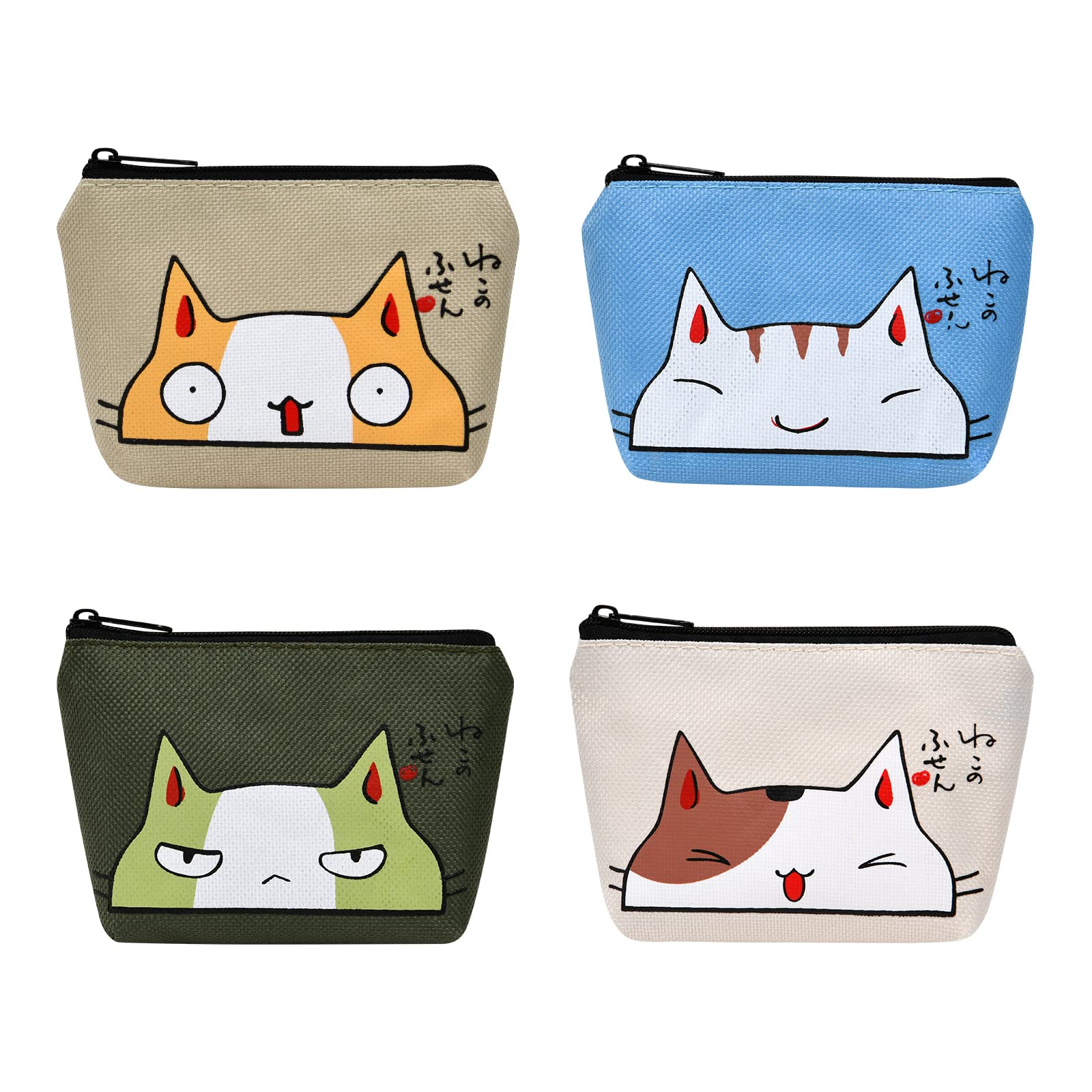 Rairsky Mooi portemonnee voor meisjes, drievoudig gevouwen, PU-leer, zwarte kat portemonnee voor tienermeisjes, klein portemonnee met kattenklauwen hanger decoratie voor tieners en jonge meisjes