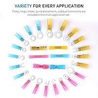 Vista 4 de Nilight - 50006R 135 conectores de alambre termorretráctiles - Kit de terminales eléctricos - Surtido de conectores de crimpado automotriz marino