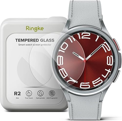 Miniatura 3 de Ringke Funda de estilo bisel compatible con Samsung Galaxy Watch 6 Classic de 1.73 pulgadas 43-01 (ST) plateada + vidrio compatible con Samsung