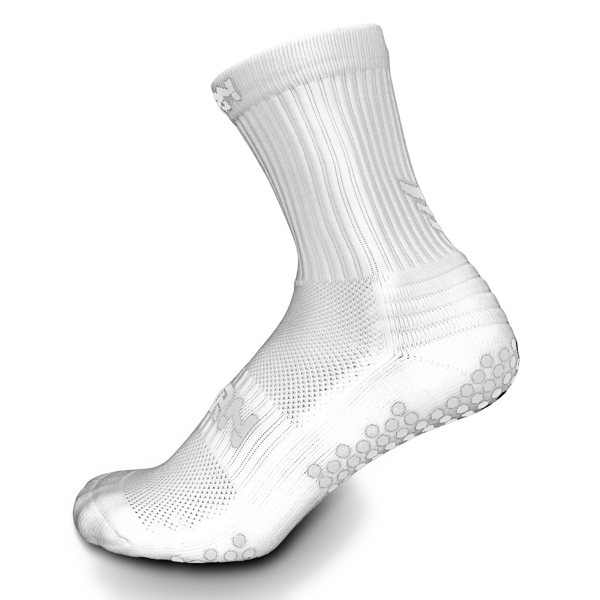 TORN Midcalf Grip Socks White with White Age 3-6