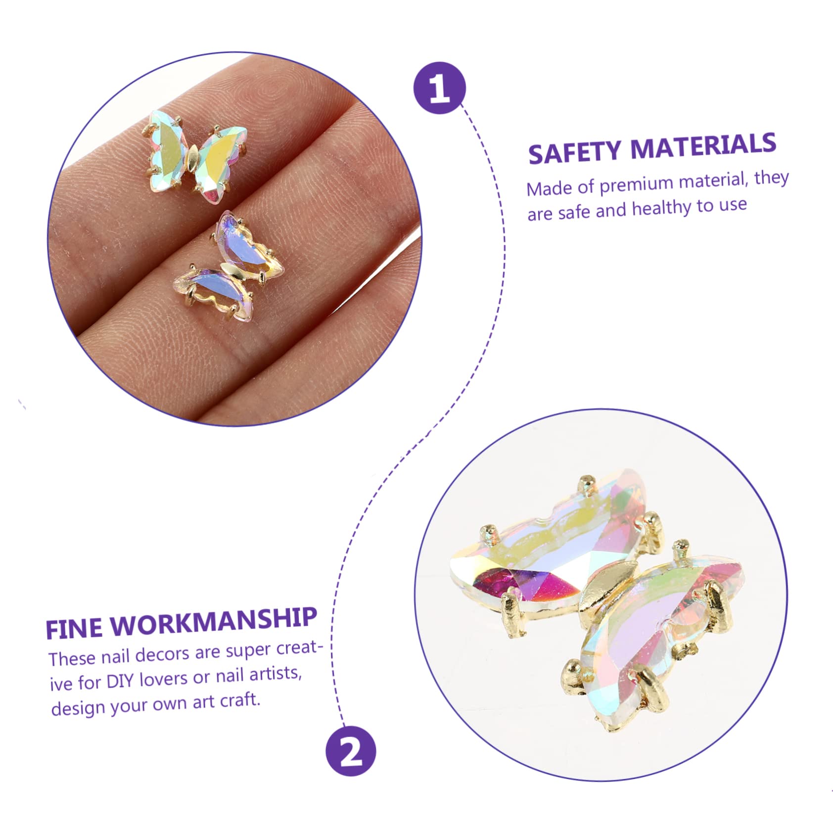 CALLARON 5 Set Ciondoli Per Unghie Decorazioni Per Nail Art Per Manicure Per Feste E Speciali 40 Pezzi*5