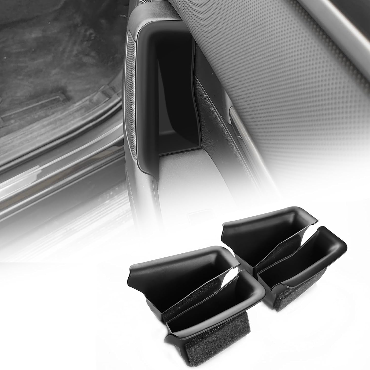 KUNGKIC for Mazda Cx-50 2023 2024 2025 Door Storage Box Door Side Glove Tray TPE Auto Interior Accessories 4Pcs