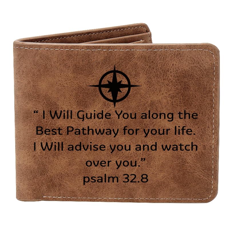 THTCSQ Christian Gifts Leather Wallet With God All Things are Possible Leather Wallet Bible Verse Faith Religious Christian for Women Men (wherever