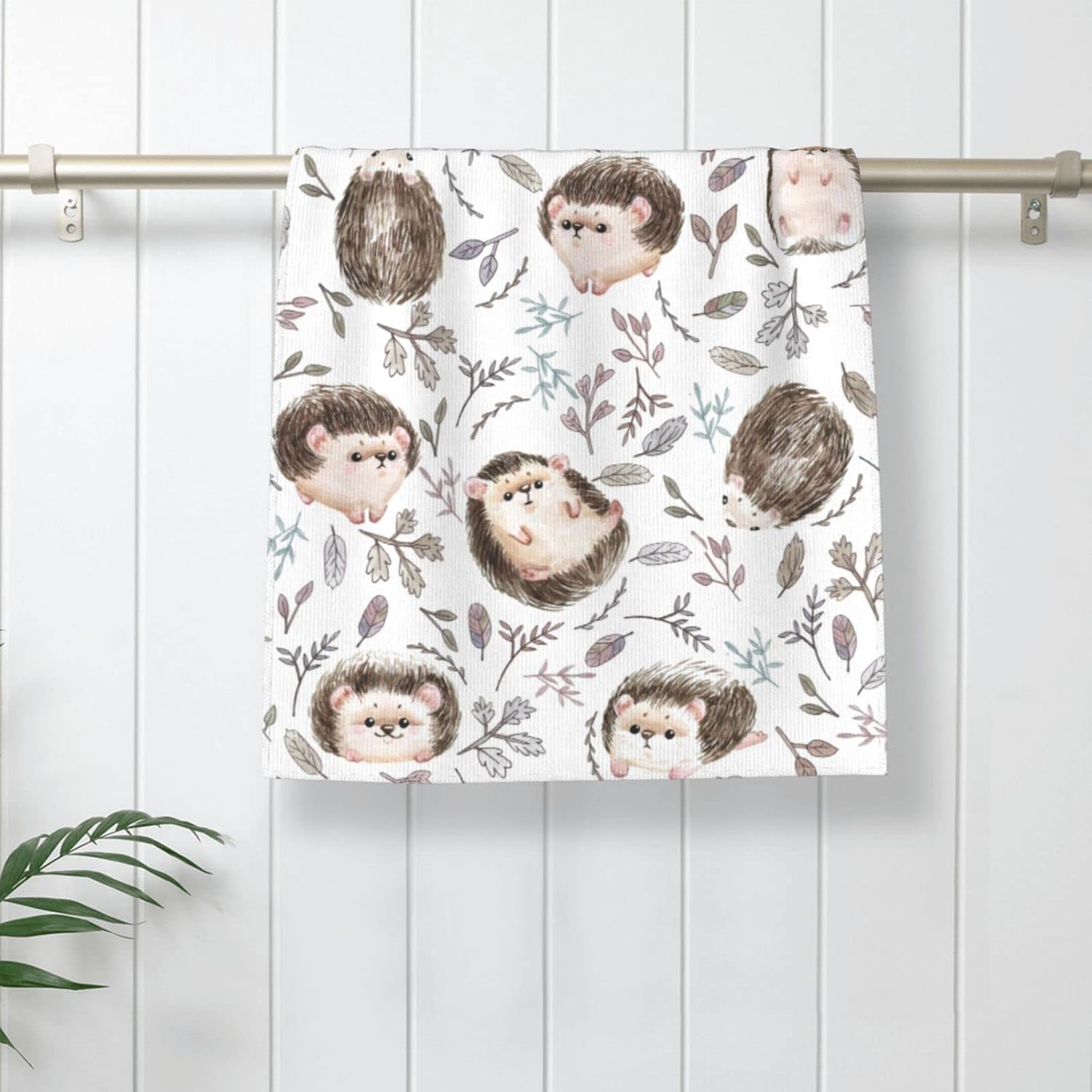 Hedgehog Pattern Hand Towels,Ultra Soft Highly Absorbent Bathroom Towel Kitchen Dish Guest Towel for Bathroom, Hotel, Gym and Spa(27.5" x 15.7") - Image 7