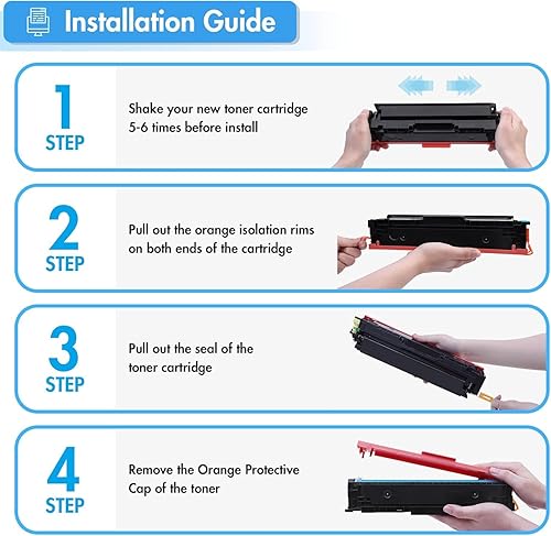 Miniatura 7 de TRUE IMAGE Cartucho de tóner de repuesto compatible para HP 202X CF500X CF500A 202A Color Laserjet Pro MFP M281fdw M281cdw M254dw M281fdn 281fdw