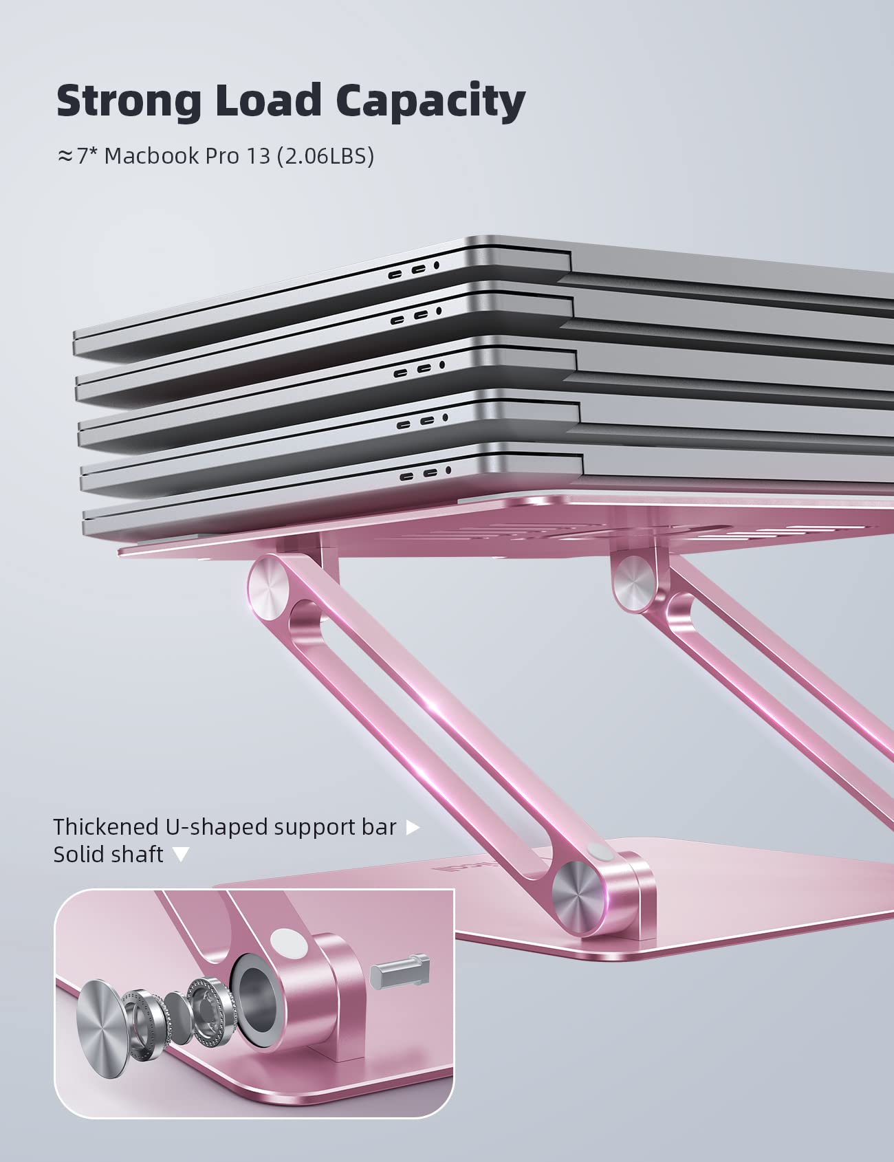 Soporte Para Portátil Lamicall Ajustable - Base Giratoria 360°, Estable, Plegable, Para Laptops De 10 A 17.3 Pulgadas