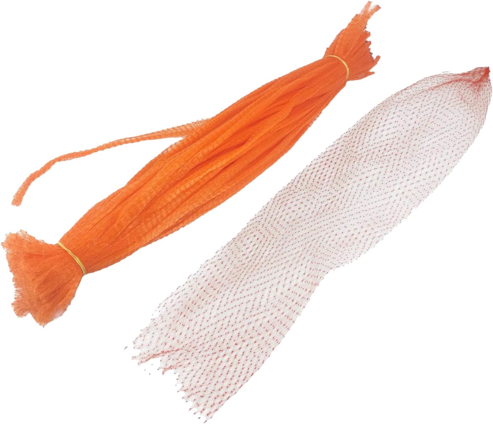 Aumni Crafts Packing Net Poly Mesh Pouches (Pack of 1000) Expandable Size 18x6 Inch Orange For Fruits Vegetables Toys Seafood Multipurpose (M1)
