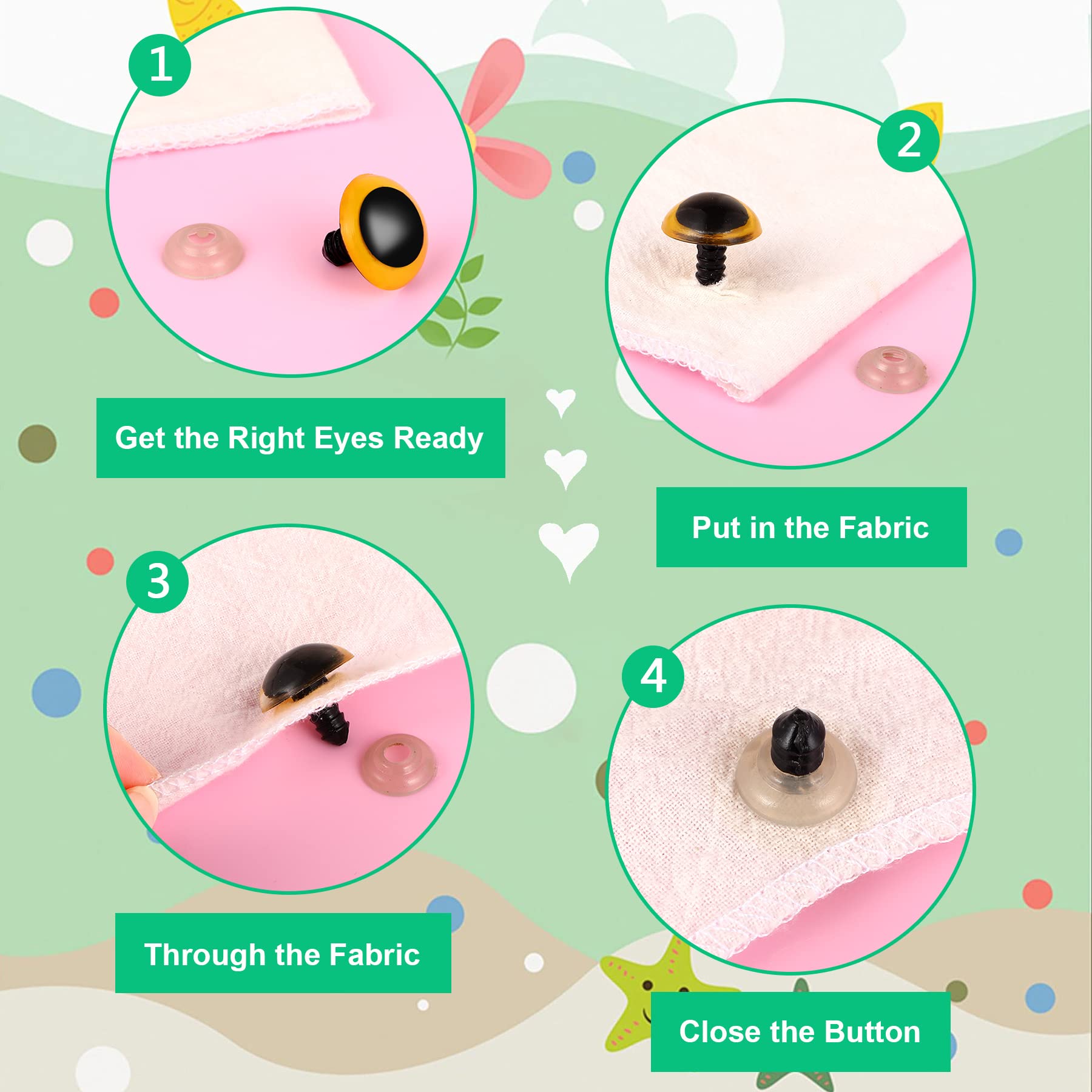 Amigurumis Crochet Muñecos CAJA OJOS Y NARICES SEGURIDAD PARA