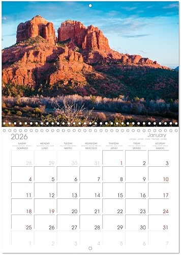 Miniatura 5 de Arizona - Calendario mensual de pared mensual del estado del Gran Cañón 2023 de 11.7 x 16.5 pulgadas (abierto), calendario mensual de Calvendo 2023