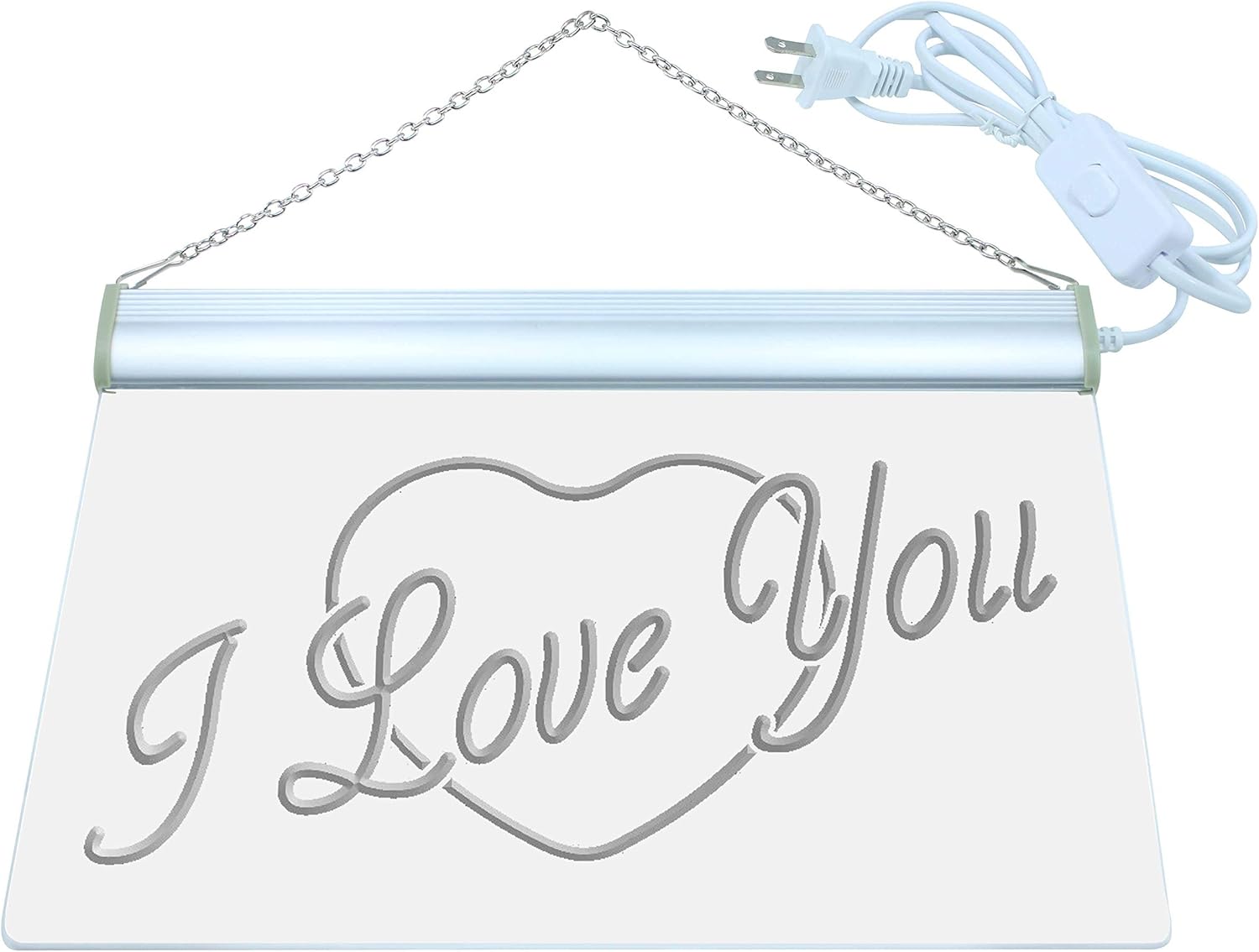 ADVPRO I Love You Heart Display Gift LED Neon Sign Orange 16 x 12 Inches st4s43-i362-o
