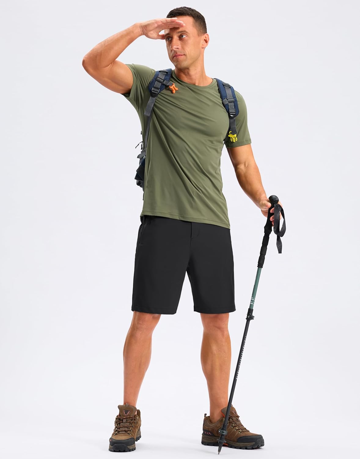 Pudolla Mens Hiking Shorts 5"/7"/9" Lightweight Quick Dry Casual Golf Shorts for Men Work Fishing with 3 Zipper Pockets - Image 6