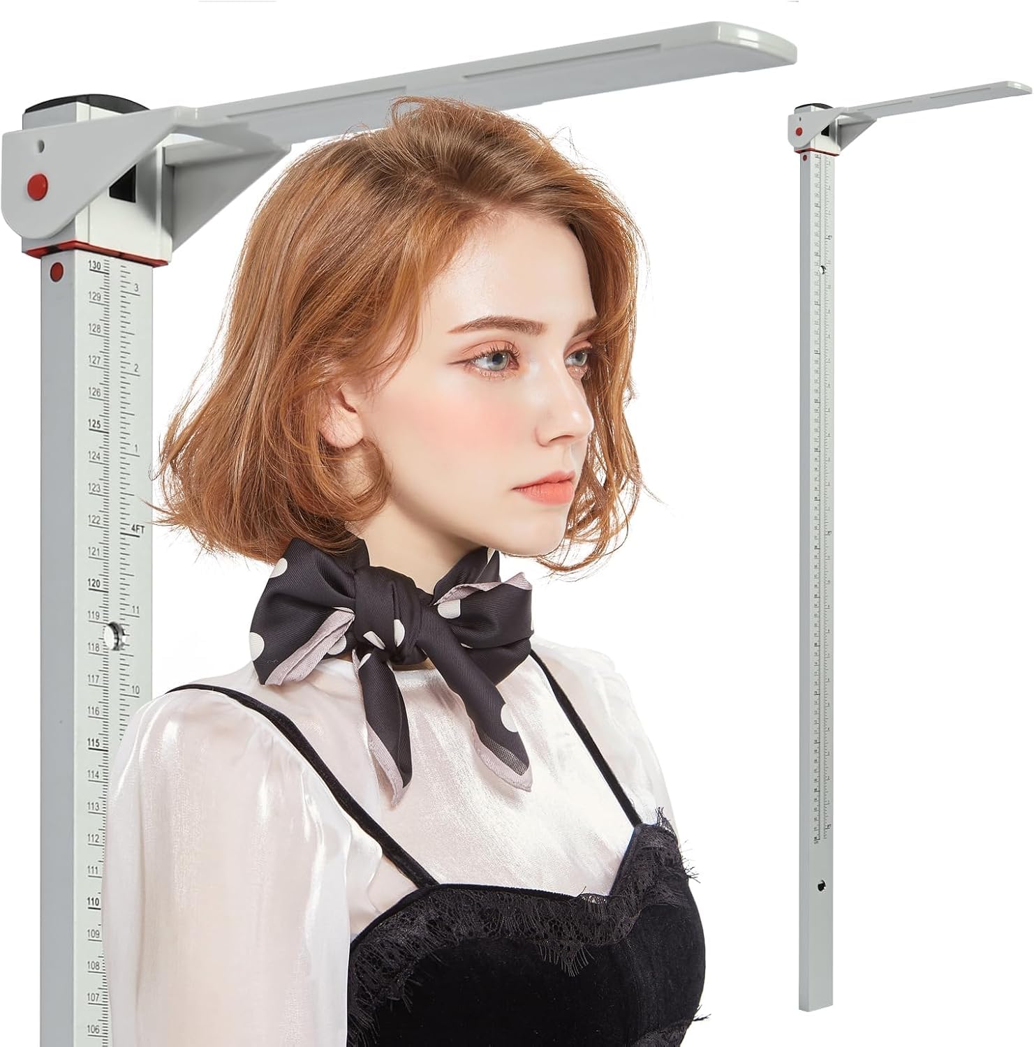 uyoyous Stadiomètre portable en aluminium pour enfants et adultes Hauteur mesurable 200 cm