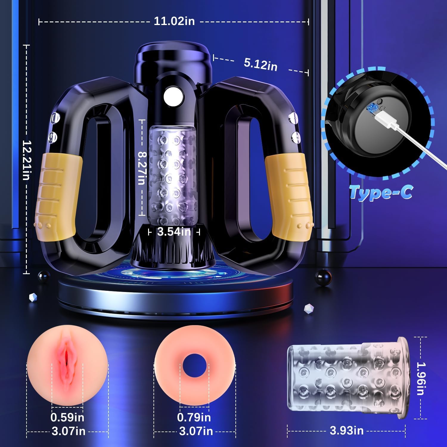 Masturbatore Masturbatore Maschio, Giocattolo Del Sesso, Macchina Del Pompino Da Uomo, 10 Modalità Di Spinta E 10 Modalità Di Rotazione, Con E Supporto Tascabile, Masterburbater Automatico Per