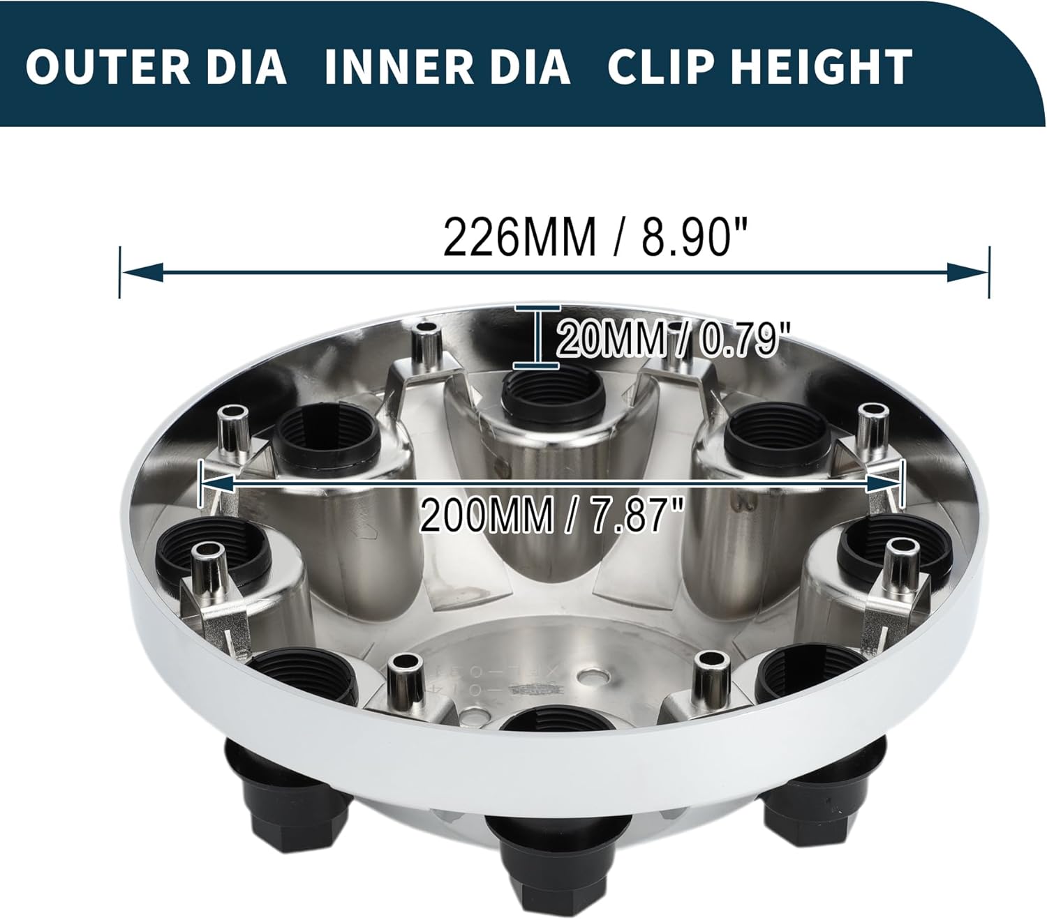 Wheel Center Caps Hub Caps Rim Center Caps for Chevrolet Silverado 2500 3500 HD 2011-2023 Wheel Caps Hubcap Center Covers Chrome Silver Tone 1 Pc