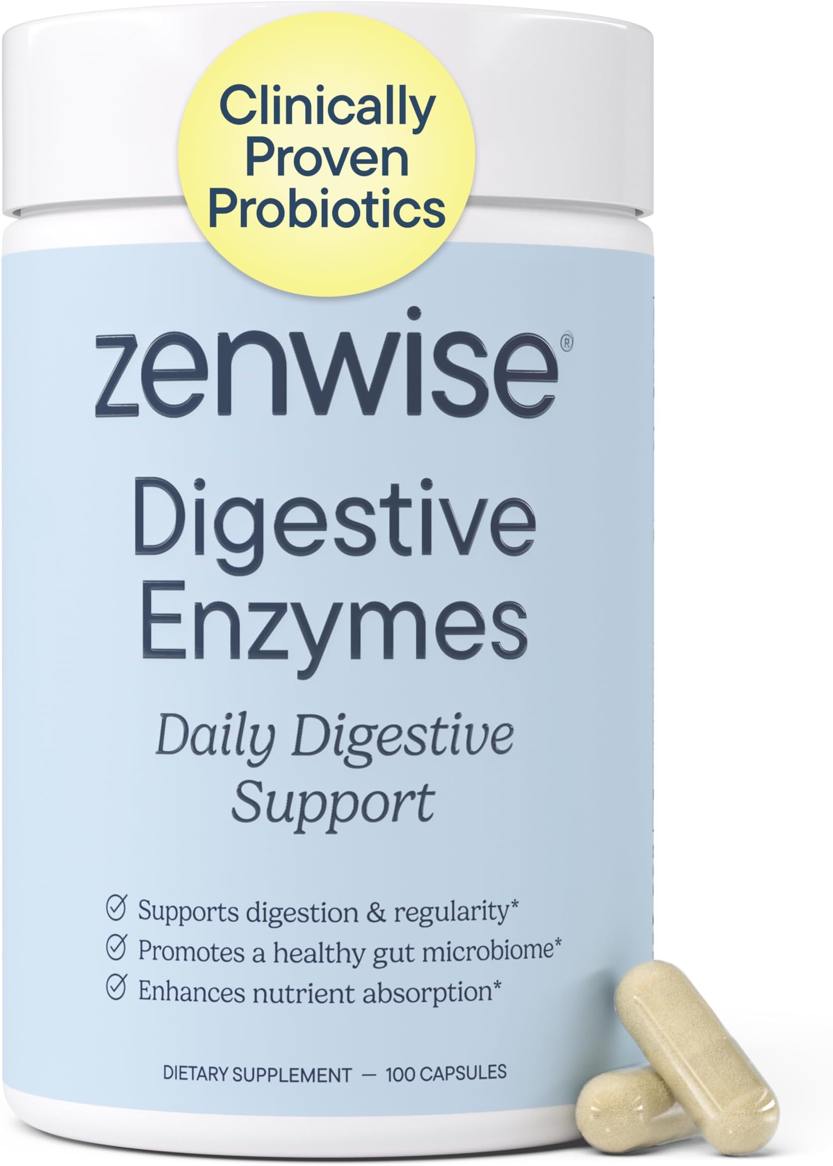 Digestive Enzymes and Bromelain for Gut Health - Probiotic Multi Enzymes with Prebiotics and Probiotics for Women and Men for Digestive Health and Bloating Relief for Digestion - 100 CT