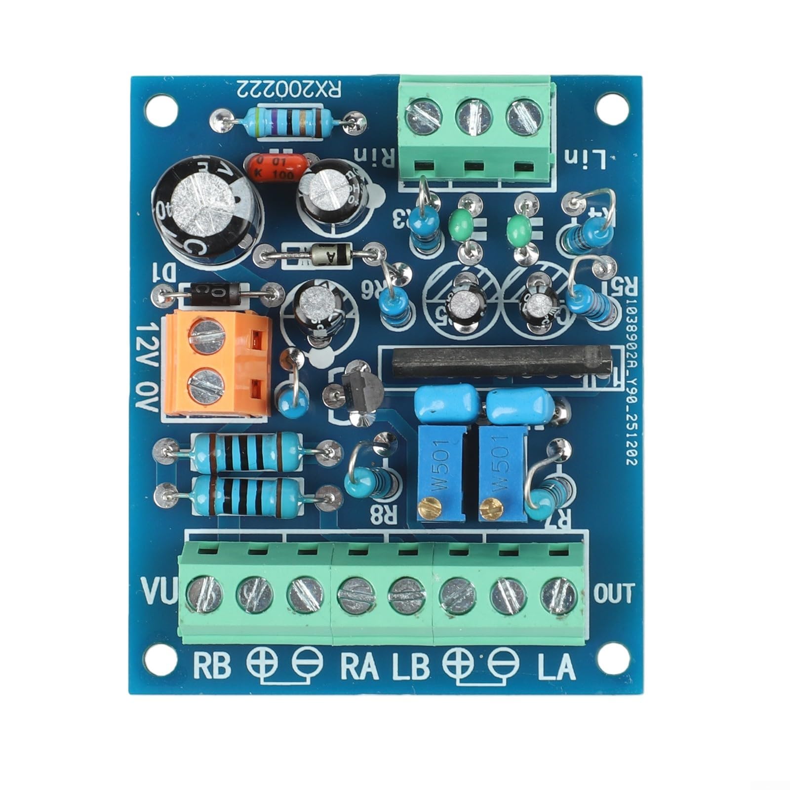 Scheda driver VU Meter stereo AC 12V per misuratore di livello audio – PCB Panel Mount Volume Indicator con funzione mute, 55 x 66 mm, compatibile con DB