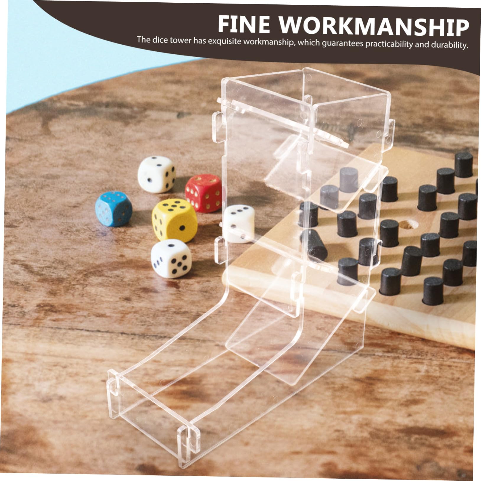 Tour de Dés Portable en Acrylique Léger pour Jeux de Rôle sur Plateau, Distributeur de Tour de Jeu Compact pour Voyages