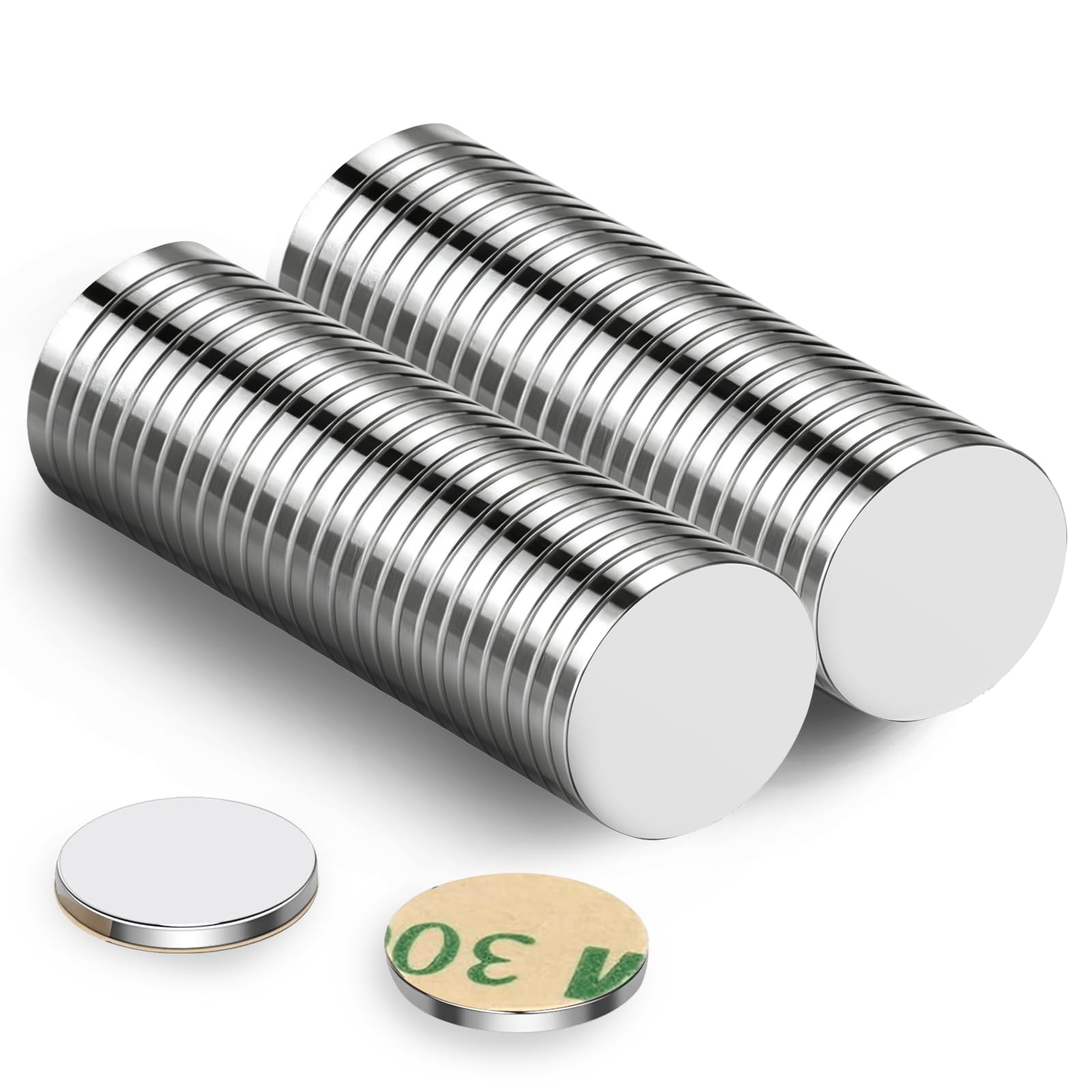 100Pcs Mini Magnets, 8x1mm Self-Adhesive Small Round magnets, Extremely Strong Tiny Magnet for Magnetic Boards,Office, Refrigerator, Craft, Kitchen