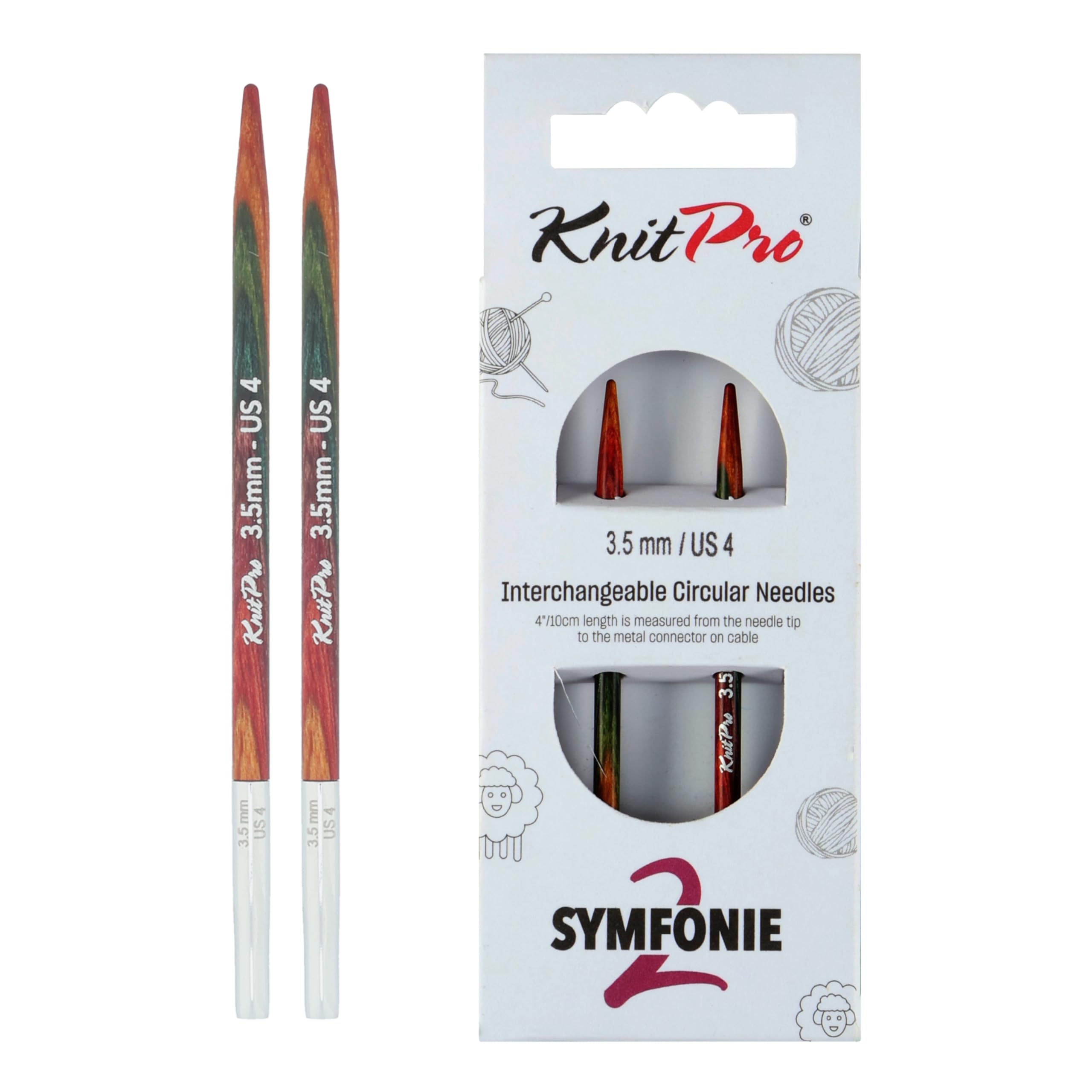 KnitPro Symfonie 2 Normal Interchangeable Needles 5" (13cm) | 3.5mm