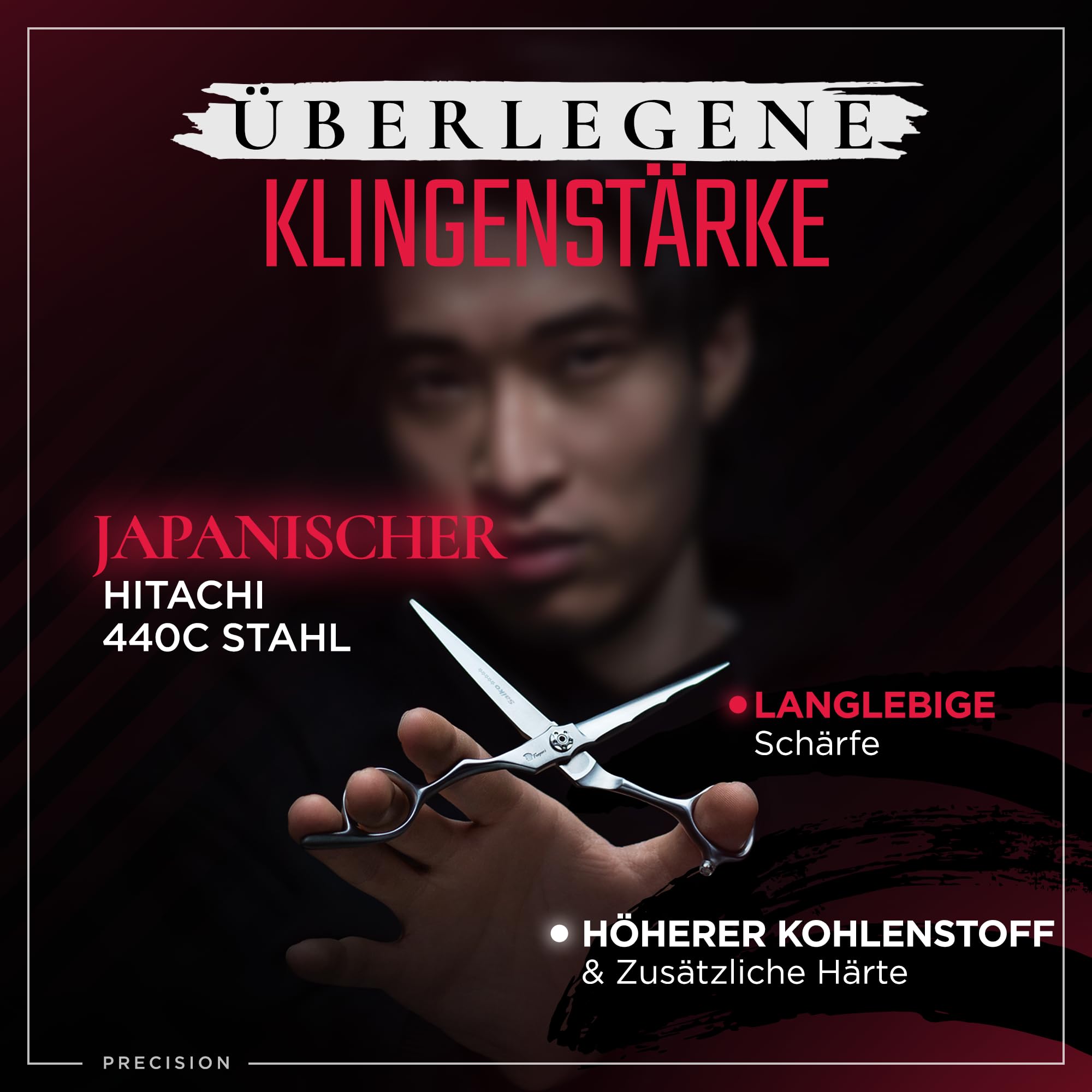 Fagaci Haarschneideschere 5.5" Japanischer Stahl für Ultrapräzise Schnitte, Haarschere mit Rasiermesserscharfen Klingen, Friseurschere Profi, Schere Haare Schneiden Extrem Langlebig, Frisörenschere
