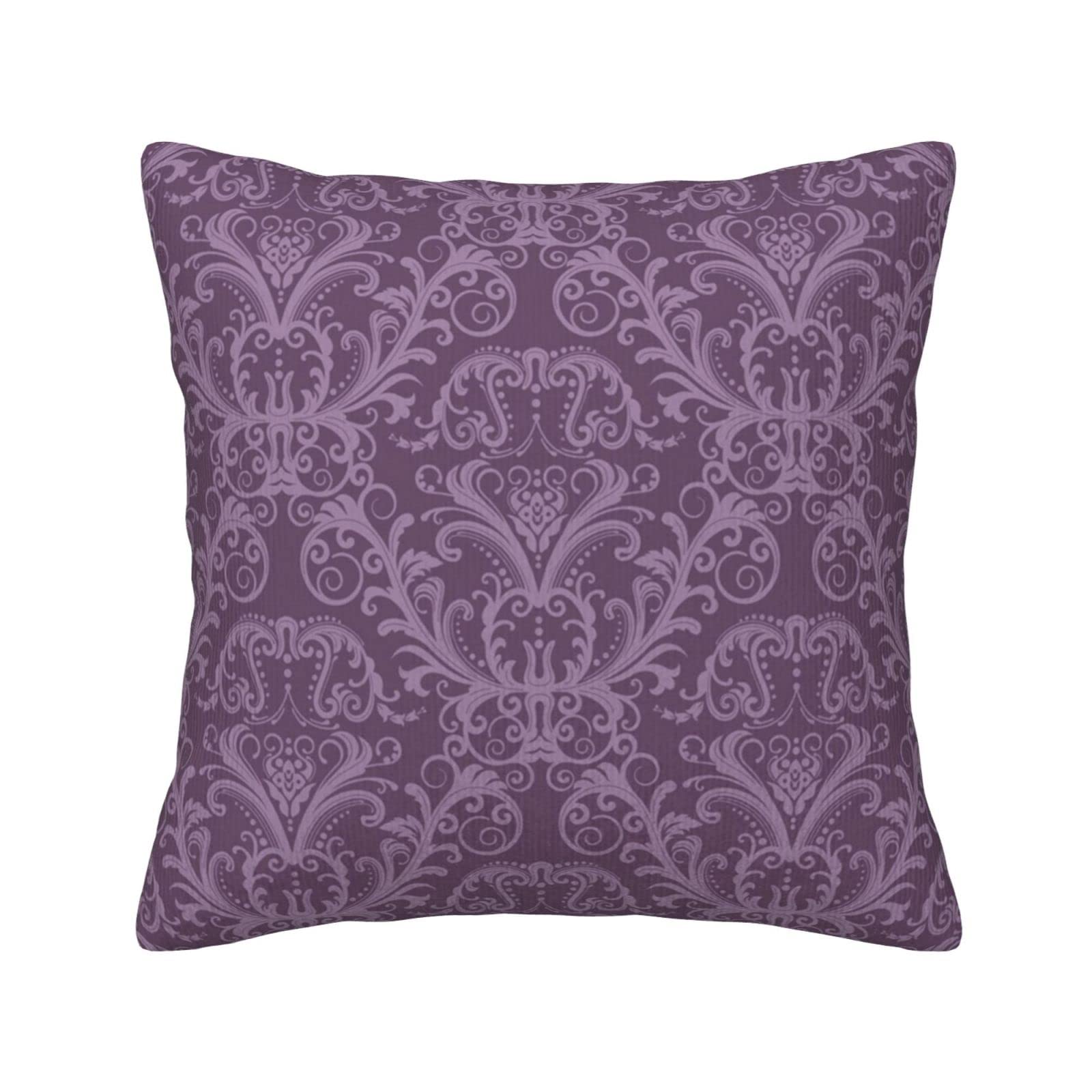 Housse de coussin velours côtelé violet 50x50 : protège vos coussins