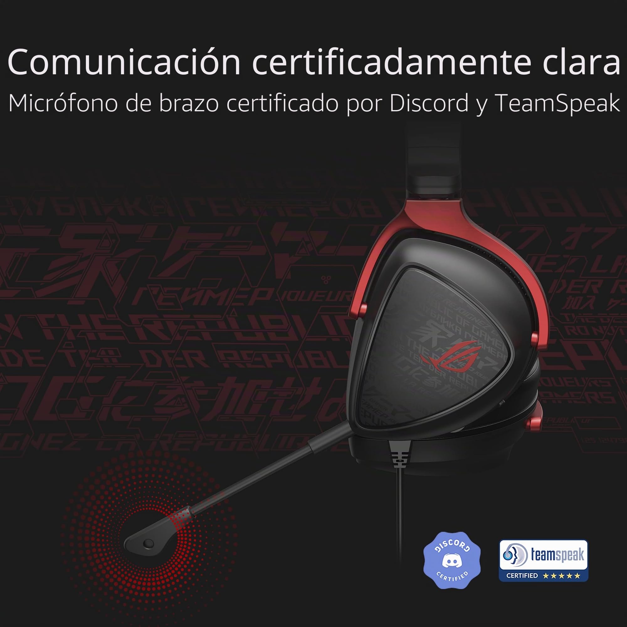 ASUS ROG Delta S Core - Auriculares Gaming Ligeros de 3.5 mm con transductores Essence de 50 mm, Sonido Envolvente 7.1 Virtual, compatibles con PC, PlayStation 5, Nintendo Switch y Xbox