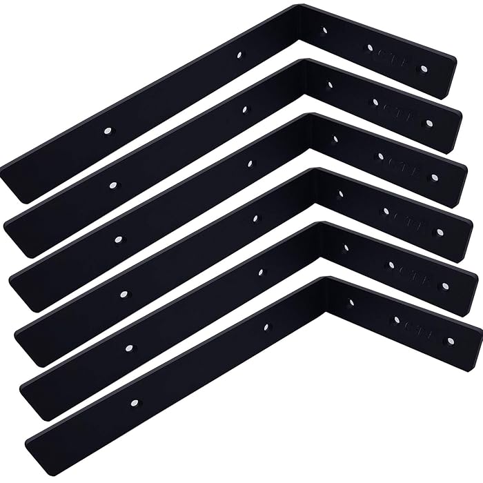 Buy Shelf Brackets 12 inches Heavy Duty Metal Holders for Wood Shelves