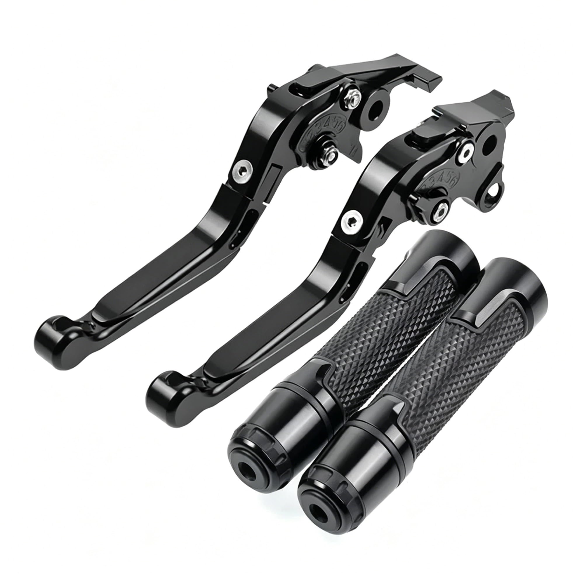 VQLDPX Handlebar Levers Motorcycle Brake Clutch Lever Handlebar Grips Kit for Suzuki for Hayabusa GSXR1300 2008-2017 Replacement Components Motorbike Clutch Grips Brake Lever