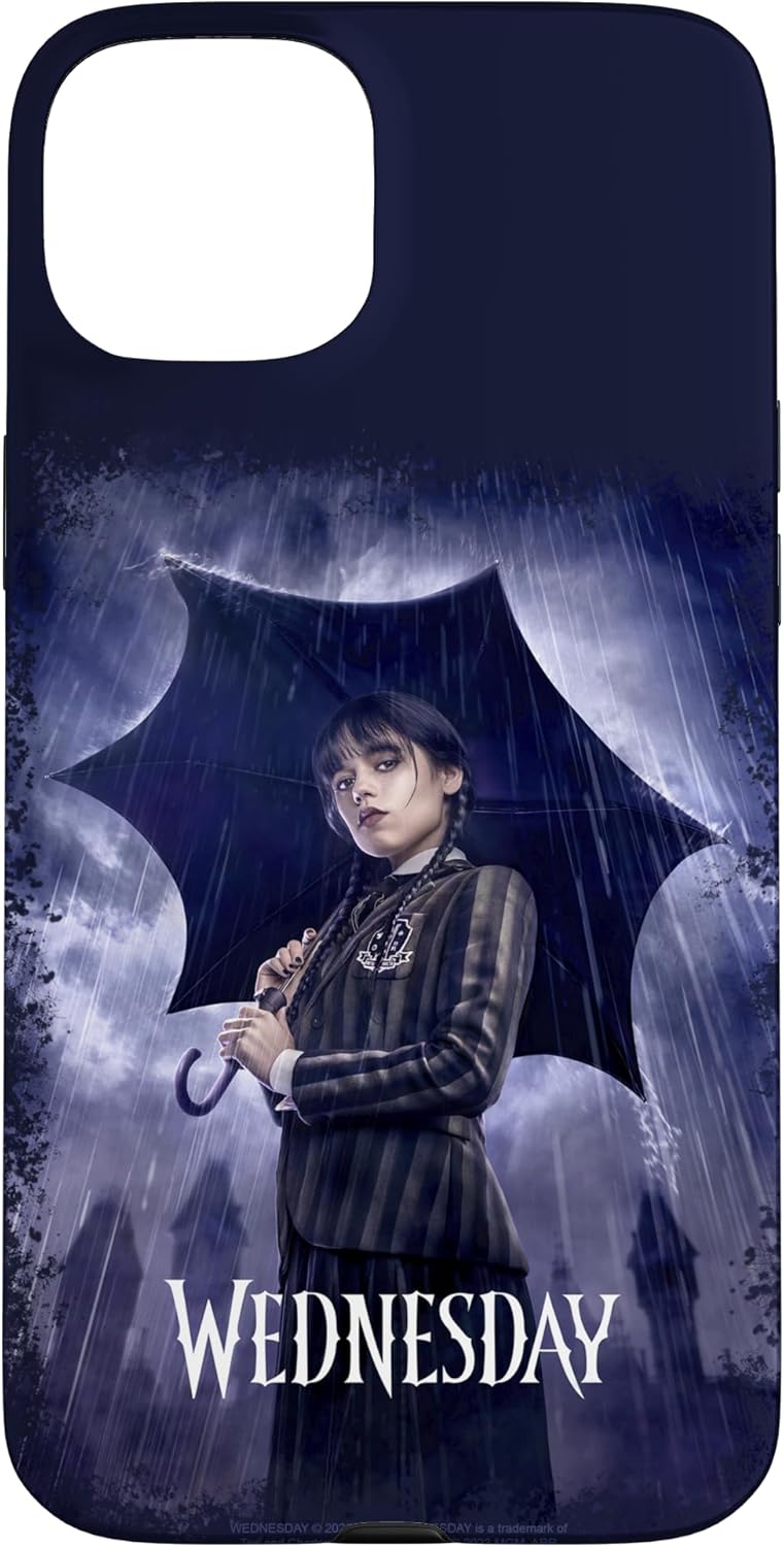 Wednesday With Umbrella Nevermore Academy Photo Portrait Case for iPhone 13