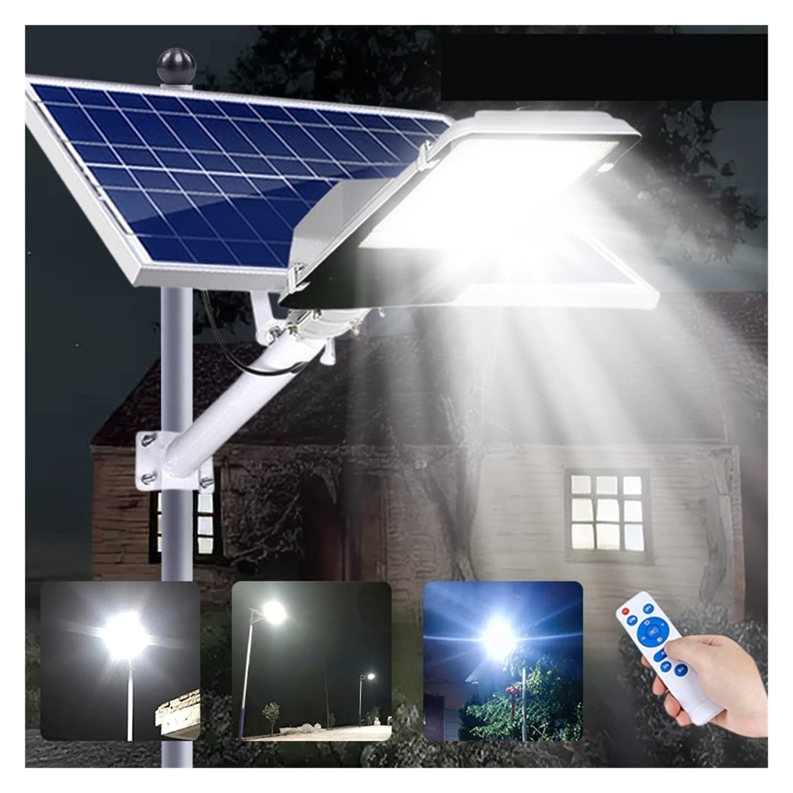 Lampy Solarne Zewnątrz, 500000LM Led Solar Light Outdoor Garden Aluminiowa słoneczna lampa uliczna z pilotem IP65 Solar Kinkiet,Do ogrodu, ulicy, werandy(1000w)