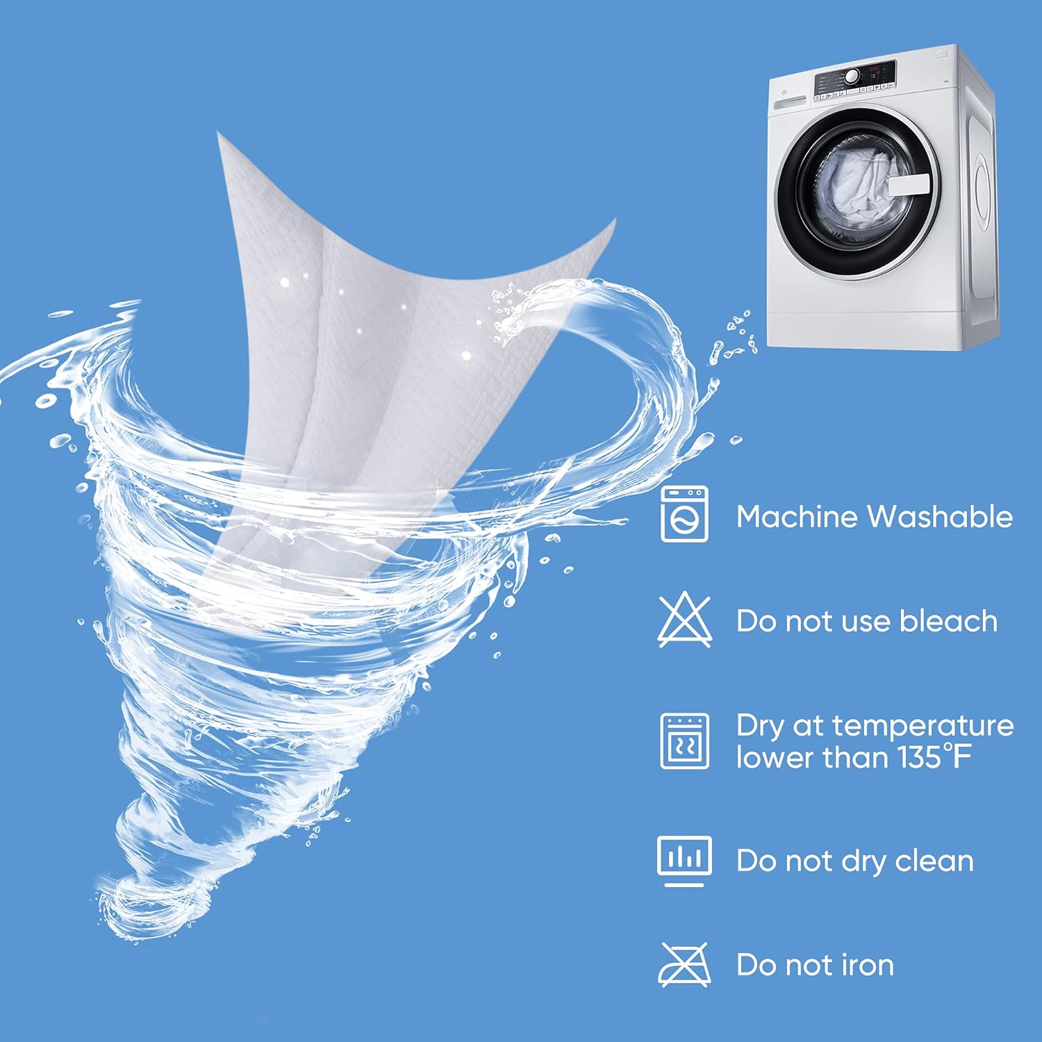 Hanherry 100% Waterproof Mattress Protector Queen Size, Bamboo Mattress Cover 3D Air Fabric Cooling Mattress Pad Cover Smooth Soft Breathable Noiseless Washable, 8''-21'' Deep Pocket : Home & Kitchen