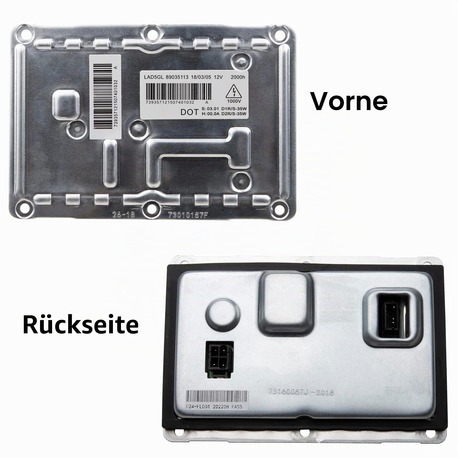 KASturbo D1R D2R HID Xenon Vorschaltgerät Scheinwerfer Steuergerät A4 E81 | 4 Pin Kompatibel mit E87 E90 C4 Seat Opel P-assat B6 3D0907391B 8E0907391A LAD5GL
