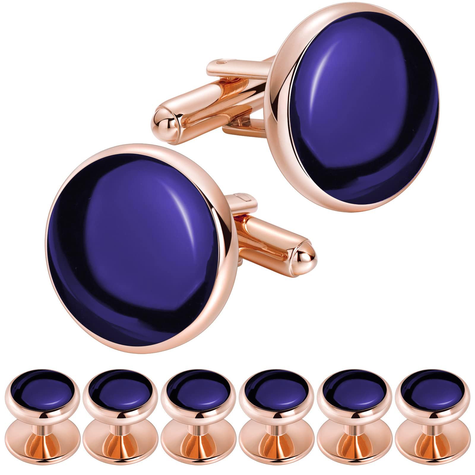 HAWSON Clous et boutons de manchette personnalisés pour chemise de smoking pour homme (2+4/2+6)