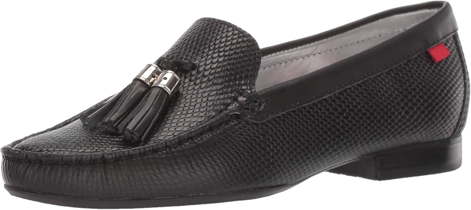 Marc Joseph New York Womens Leather Made in Brazil Wall Street Loafer, Black Cobra/Nappa, 5 M US