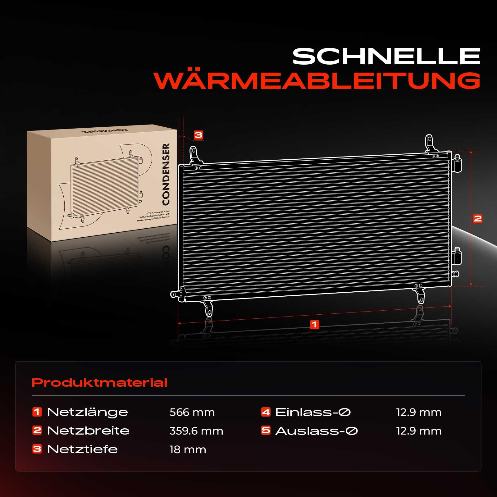 Frankberg Kondensator Klimaanlage Kompatibel mit A3 8L1 1996-2003 TT 8N3 8N9 1998-2006 Leon 1M1 1999-2006 O.c.t.a.v.i.a 1U2 1U5 1998-2010 B.o.r.a 1J2 1J6 1998-2013 Replace# 1J0820413B