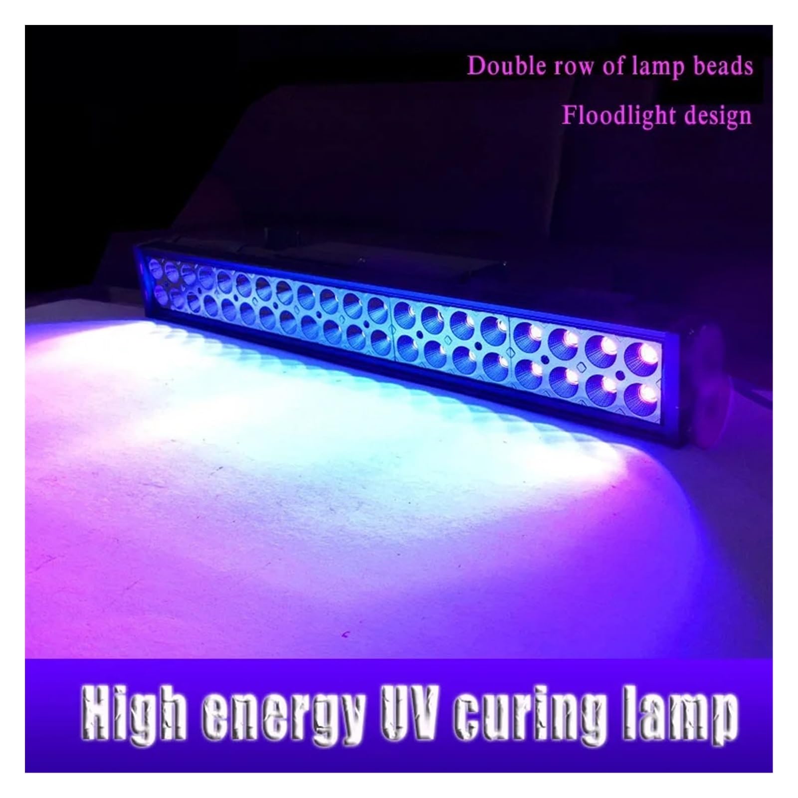 Lámpara de curado UV, Lámpara de curado UV doble, tira larga 72W, pegamento, tablero Flexible aceite verde, lámpara exposición, fuente luz fluorescente(365nm)
